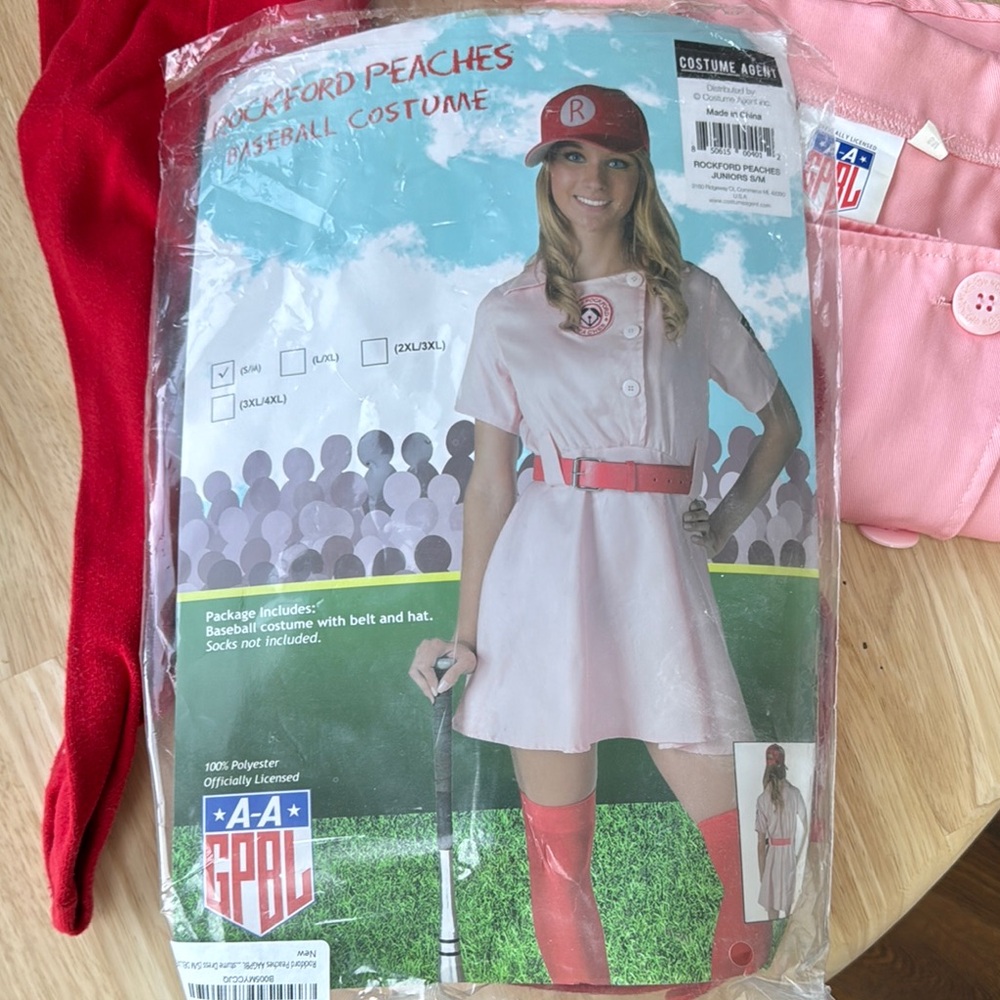 Rockford Peaches Baseball Costume